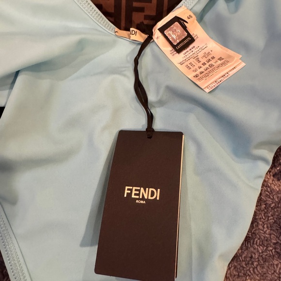 Fendi Neoclassic Tobacco One-Piece Bathing Suit. IT size 46/U.S. 10. NWT. - Picture 6 of 6